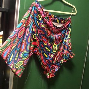 Silk one shoulder top